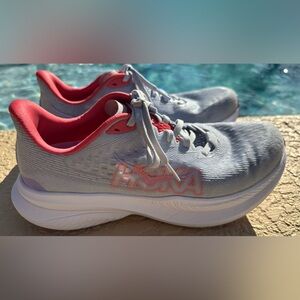 Hoka One One Mach 6 Gray Purple Running Shoes Women’s Size 8.5 B in VGC Clean